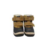 Ghete copii Geox, 25, piele intoarsa, piele, Waterproof, Imblanite, negru maro - imagine 3