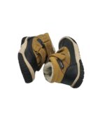 Ghete copii Geox, 25, piele intoarsa, piele, Waterproof, Imblanite, negru maro - imagine 4