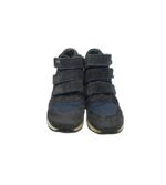 Adidasi copii Develab, 28, piele intoarsa, piele, negru albastru - imagine 3