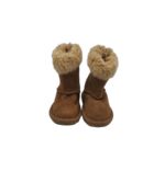 Cizme copii Next, 21, piele intoarsa, Imblanite, maro - imagine 3