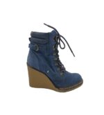 Ghete dama Graceland, 38, material textil, albastru