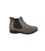 Botine dama 40, piele intoarsa, gri