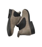 Botine dama 40, piele intoarsa, gri - imagine 4