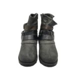 Botine dama Spicy, 40, imitatie de piele, gri - imagine 3