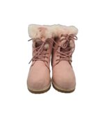 Ghete dama 38, imitatie de piele, roz, captusite - imagine 3