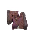 Ghete copii Elefanten, 25, piele intoarsa, material textil, visiniu , captusite - imagine 4