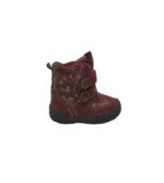 Cizme copii Geox, 24, piele intoarsa, material textil, maro
