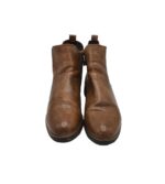 Botine dama 38, imitatie de piele, maro - imagine 3