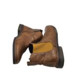 Botine dama 38, imitatie de piele, maro - imagine 4