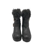 Ghete dama Very, 38, imitatie de piele, negru - imagine 3