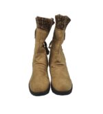 Cizme dama 38, imitatie de piele, bej, captusite - imagine 3