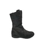 Ghete dama 38, piele intoarsa, piele, negru