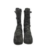 Ghete dama 38, piele intoarsa, piele, negru - imagine 3