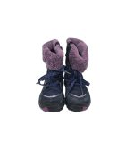 Cizme copii Elefanten, 21, piele intoarsa, material textil, bleumarin mov - imagine 3