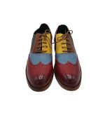 Pantofi barbati  43, imitatie de piele, multicolor - imagine 3