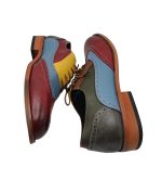 Pantofi barbati  43, imitatie de piele, multicolor - imagine 4