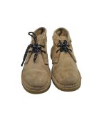 Ghete dama  39, piele intoarsa, bej - imagine 3