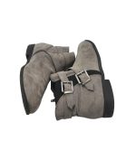 Botine dama 38, material textil, gri - imagine 4