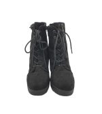 Botine dama Select, 38, material textil, negru - imagine 3