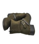 Botine dama 40, imitatie de piele, kaki - imagine 4