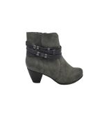 Botine dama Jana, 37, imitatie de piele, gri