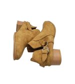 Botine dama 40, imitatie de piele, maro - imagine 4