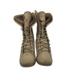 Ghete dama 37, imitatie de piele, Imblanite, bej - imagine 3