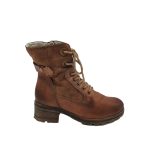 Ghete dama Tamaris, 40, material textil, piele, Imblanite, maro
