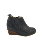 Botine dama 40, piele, negru