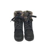 Botine dama Tamaris, 37, piele intoarsa, negru , captusite - imagine 3