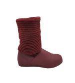 Cizme dama 40, imitatie de piele, material textil, rosu