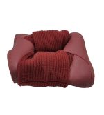 Cizme dama 40, imitatie de piele, material textil, rosu - imagine 4