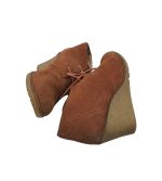 Botine dama 38, piele intoarsa, maro - imagine 4