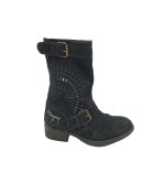 Cizme dama Desigual, 36, piele intoarsa, negru
