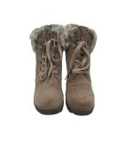 Botine dama Tamaris, 38, piele intoarsa, bej, captusite - imagine 3