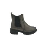 Ghete dama Tamaris, 40, material textil, piele, gri