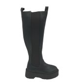 Cizme dama Boohoo, 38, imitatie de piele, material textil, negru