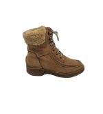 Ghete dama 37, piele, Imblanite, maro