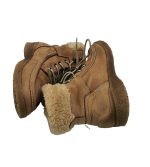 Ghete dama 37, piele, Imblanite, maro - imagine 4