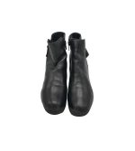 Botine dama 37, piele, negru - imagine 3