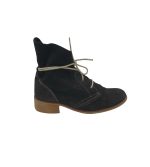 Botine dama 41, piele intoarsa, negru