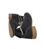 Botine dama 41, piele intoarsa, negru - imagine 4